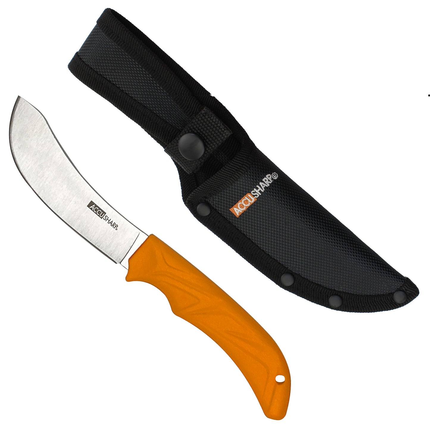 Accusharp Butcher Knife Orng W/shth