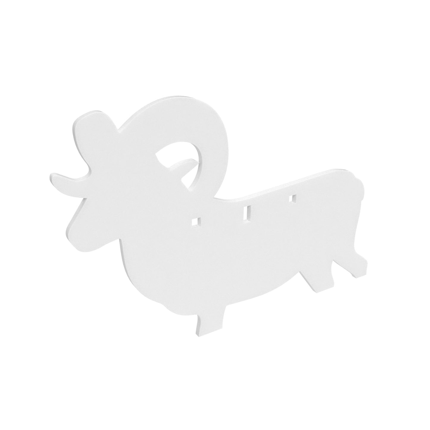 B/c Ar500 3/8" Silhouette Ram Wht