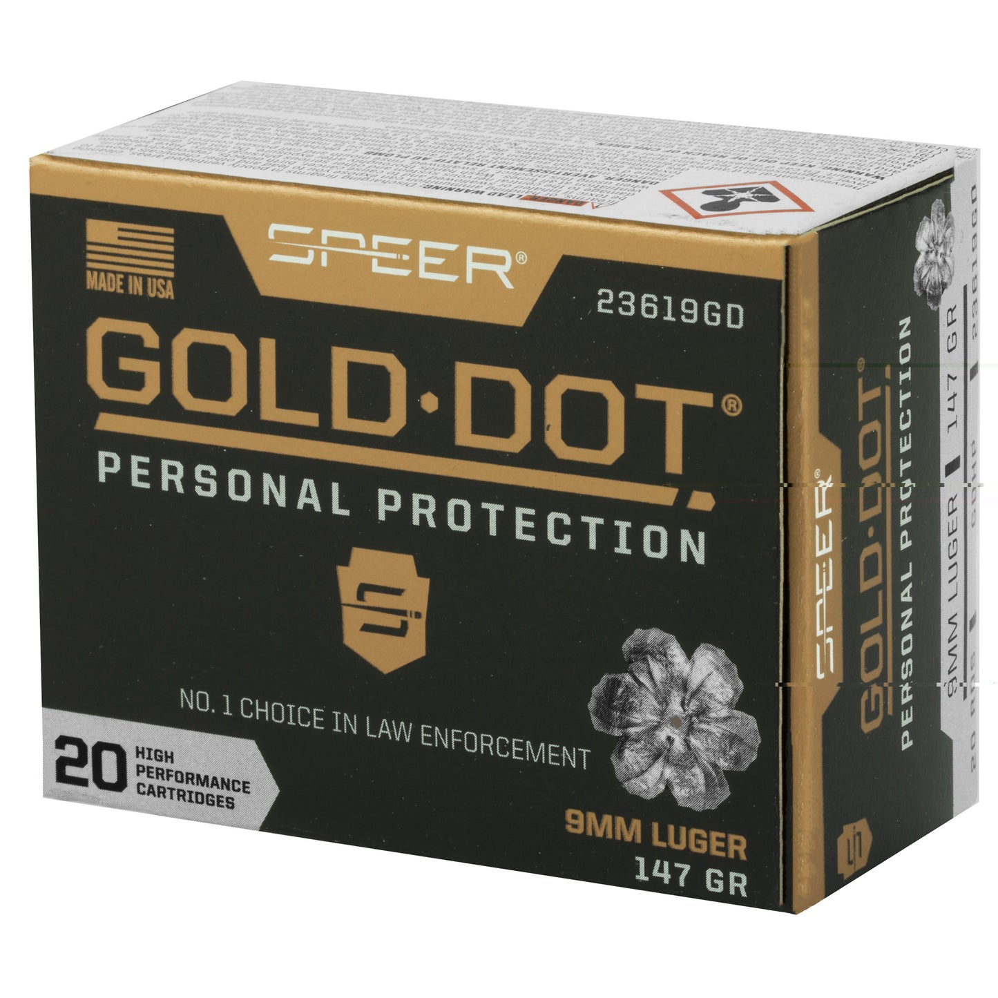 Spr Gold Dot 9mm 147gr Hp 20/200
