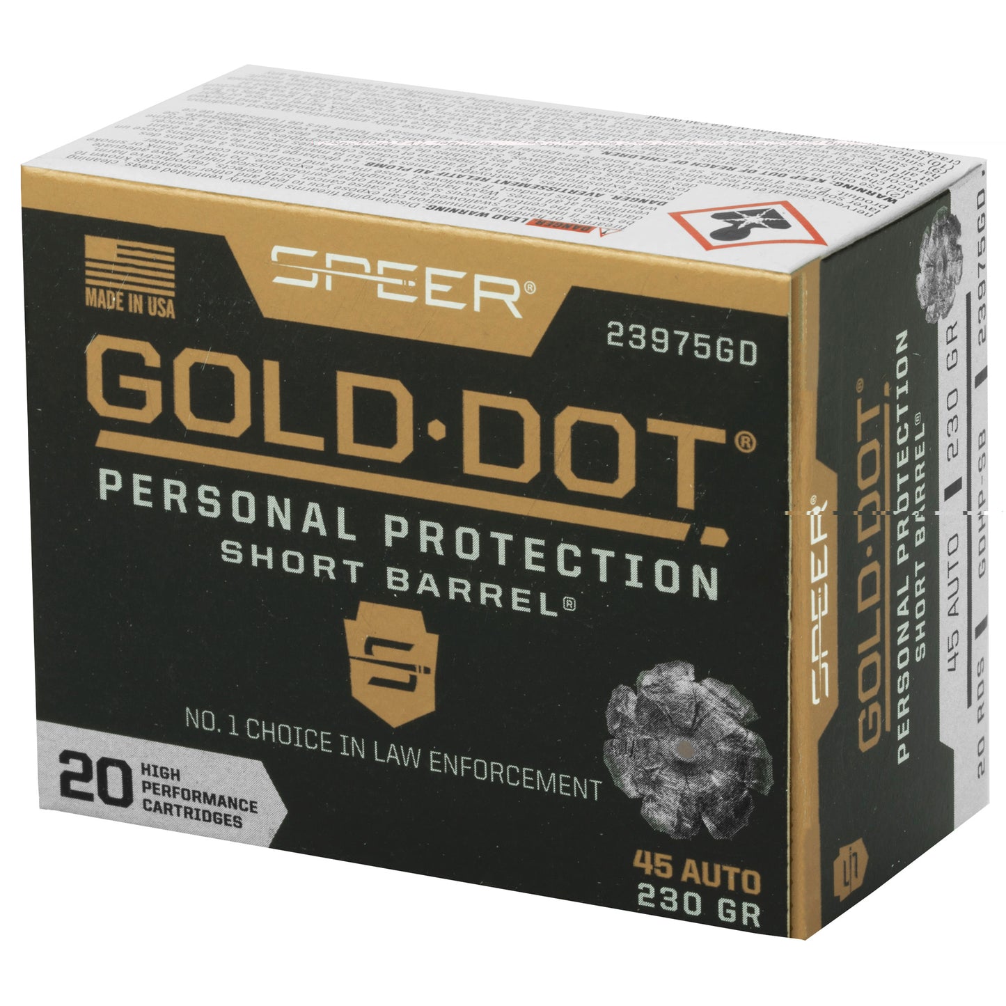 Spr Gold Dot 45acp 230g Hp Sb 20/200
