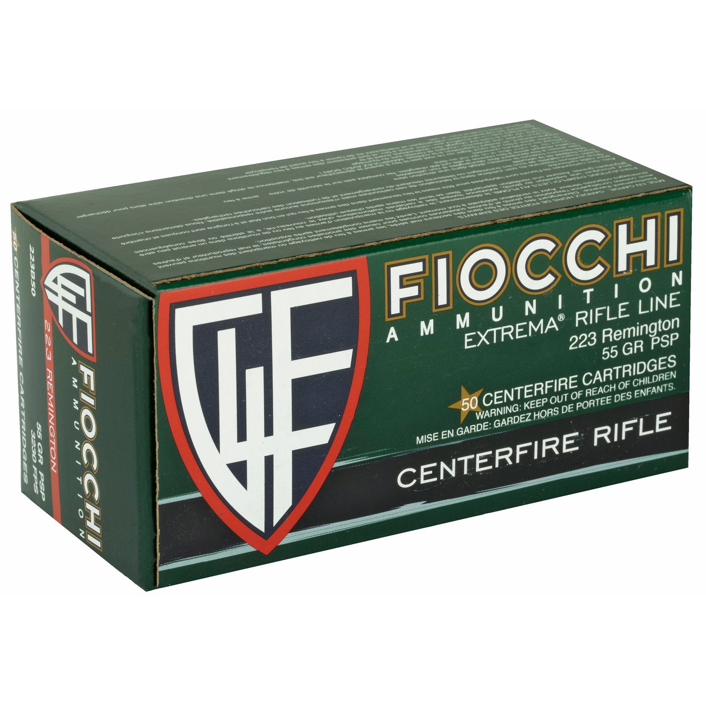 Fiocchi 223rem 55gr Psp 50/500