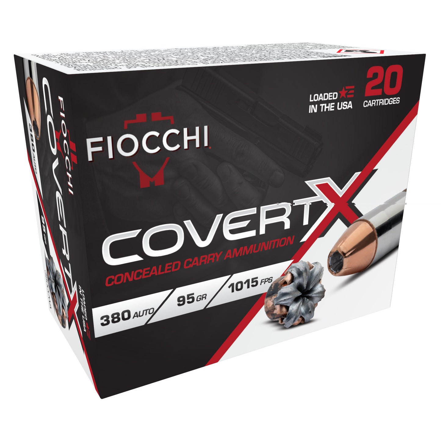 Fiocchi Covert X 380acp 95gr 20/200