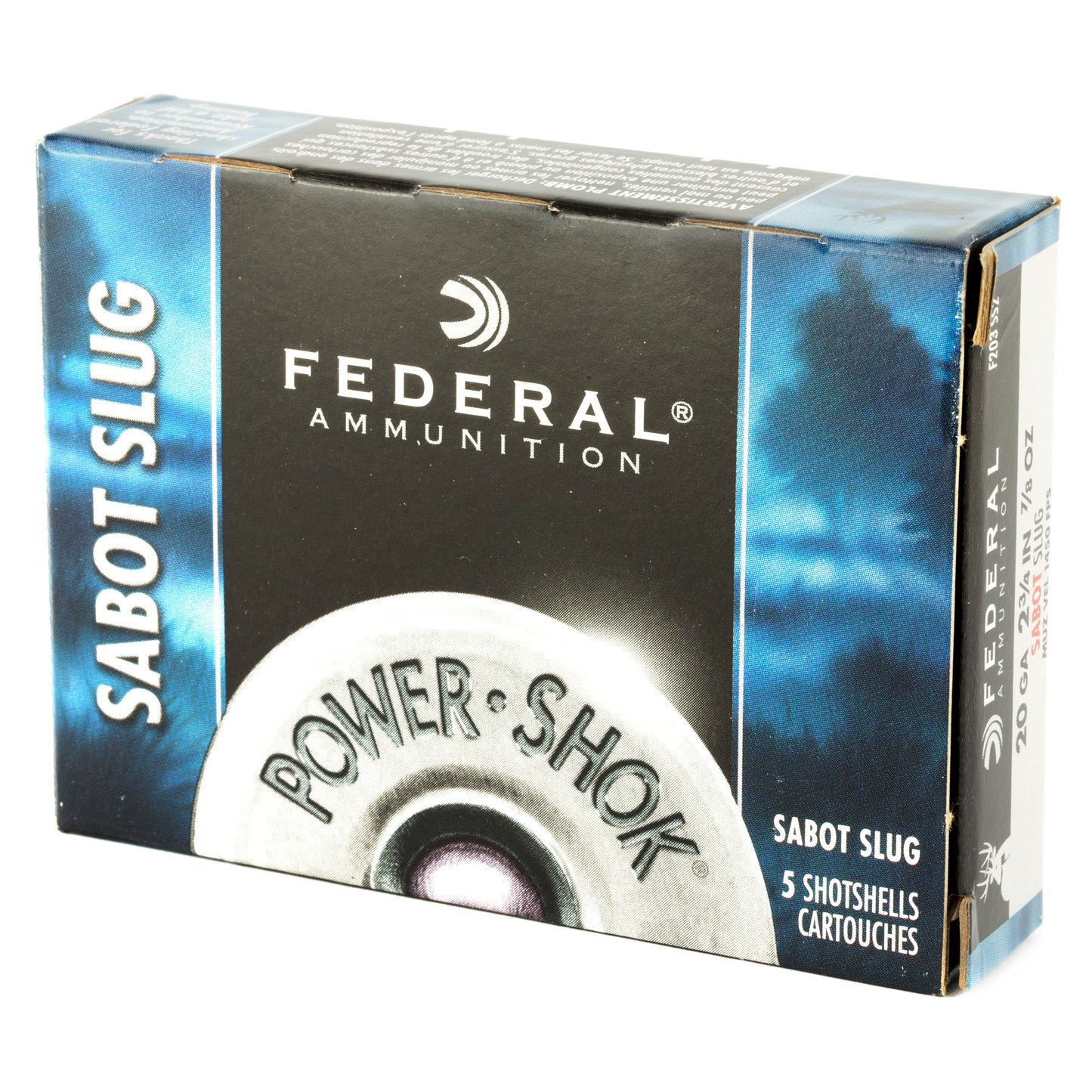 Fed Pwrshk 20ga 2.75 7/8oz Slg 5/250