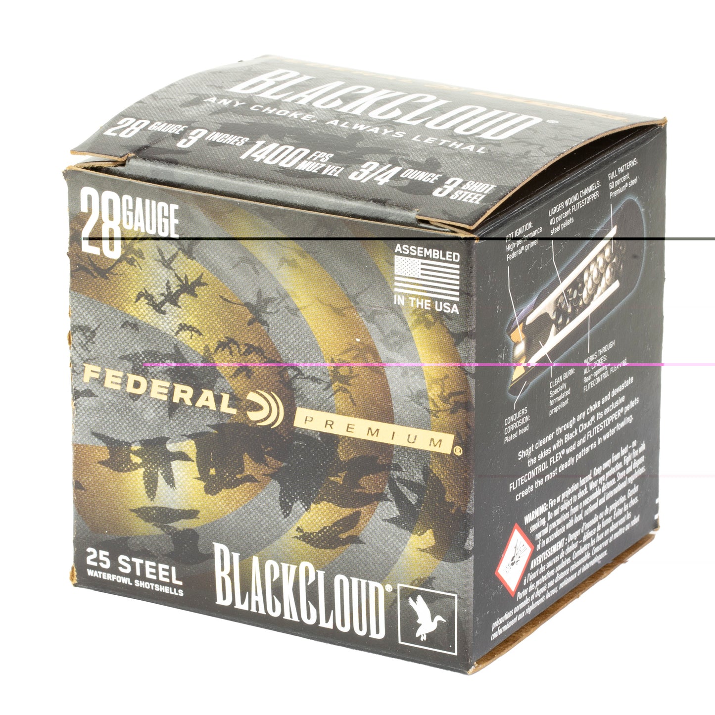 Fed Blk Cloud 28ga 3" #3 25/250