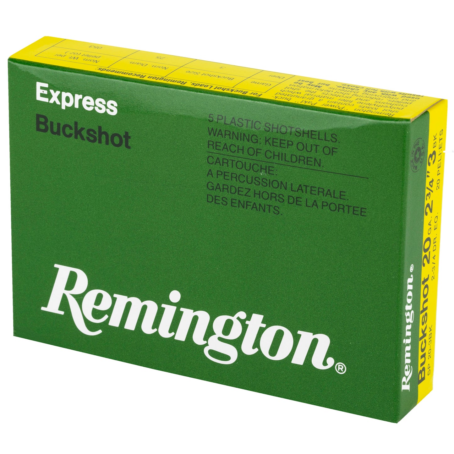 Rem Exp 20ga 2.75" 3 Bck 5/250