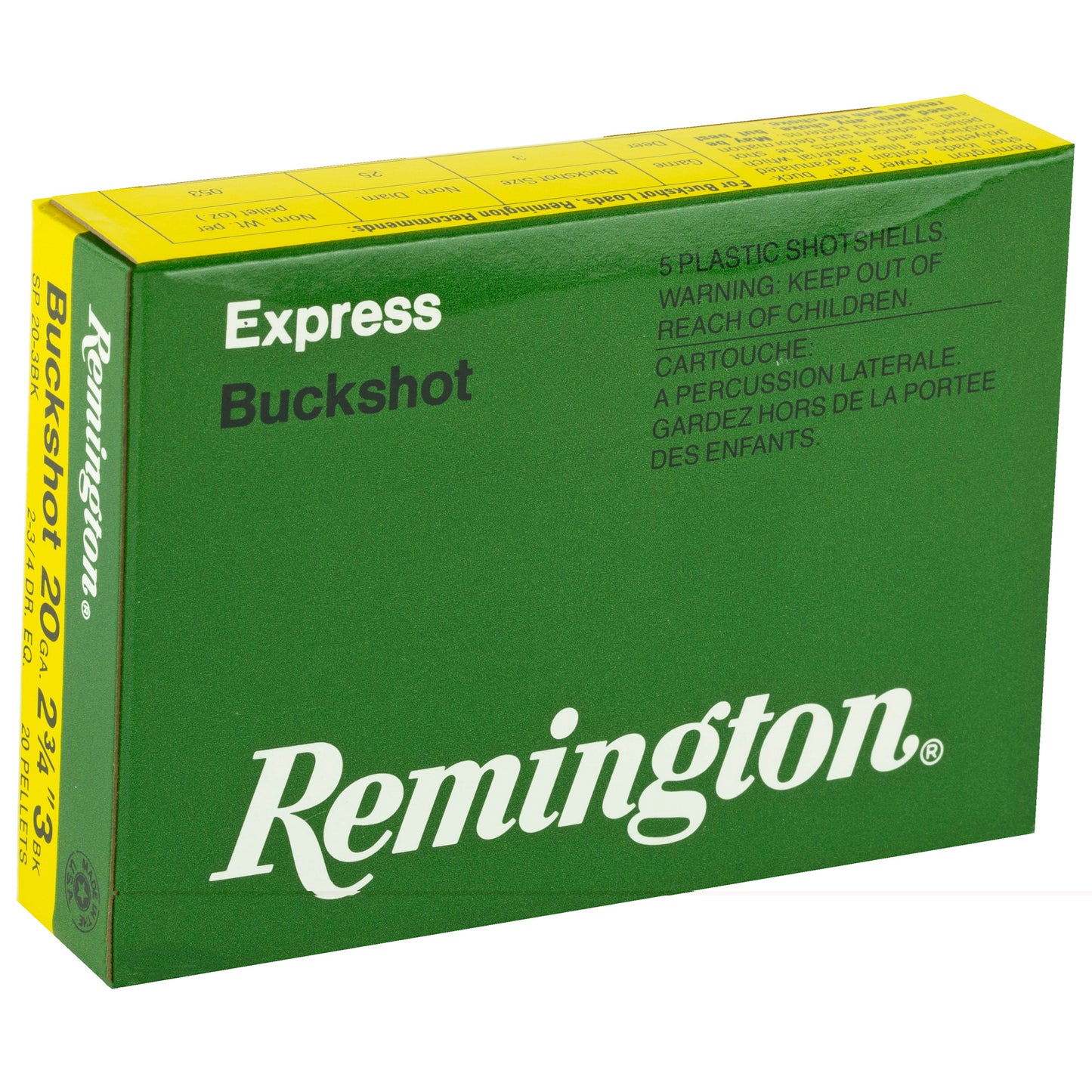 Rem Exp 20ga 2.75" 3 Bck 5/250