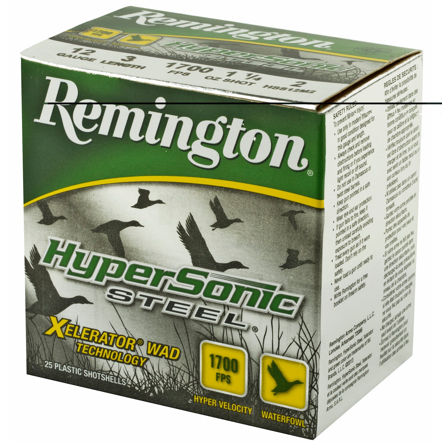 Rem Hypsnc Stl 12ga 3" #2 25/250