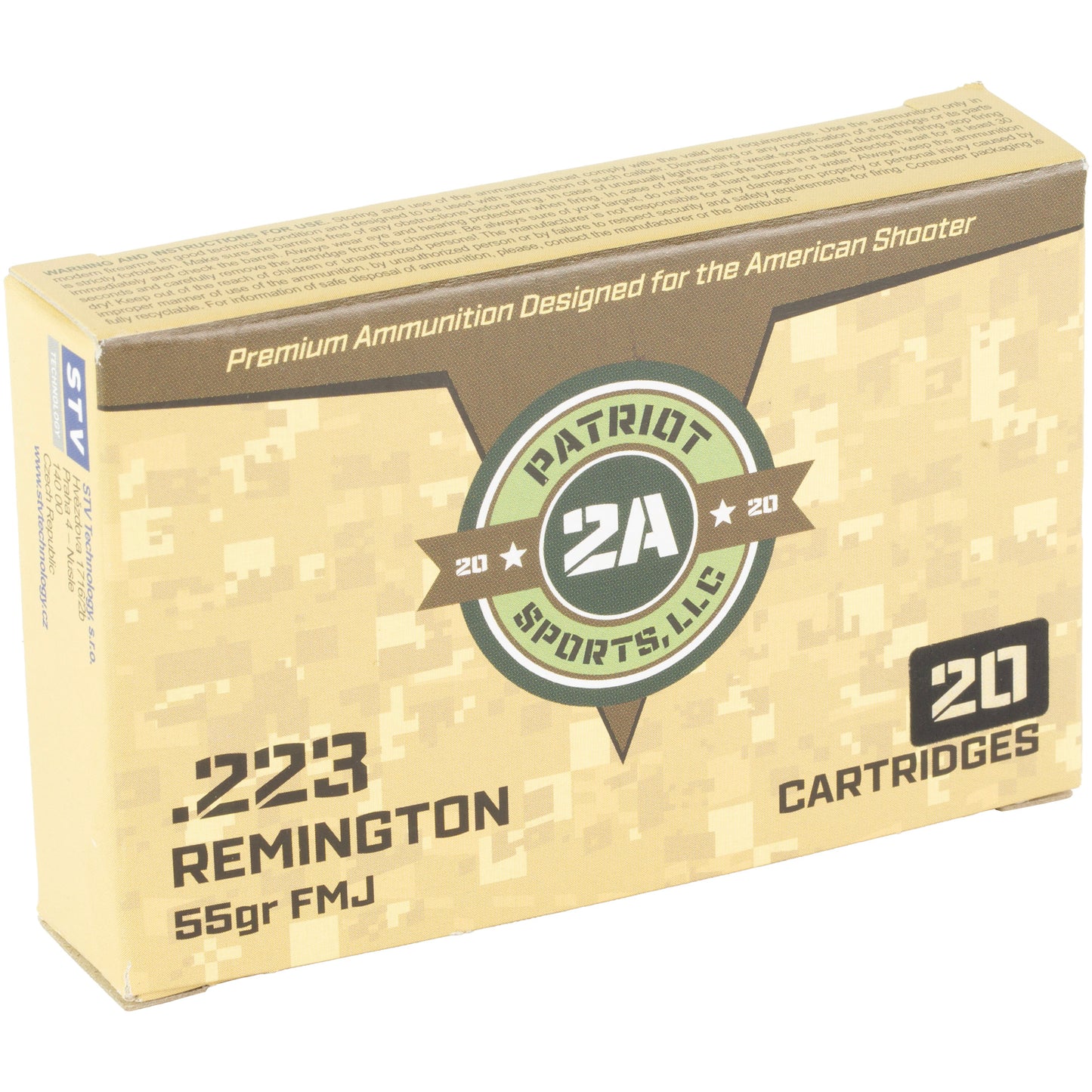 Patriot Sprt 223rem 55gr Fmj 20/1000