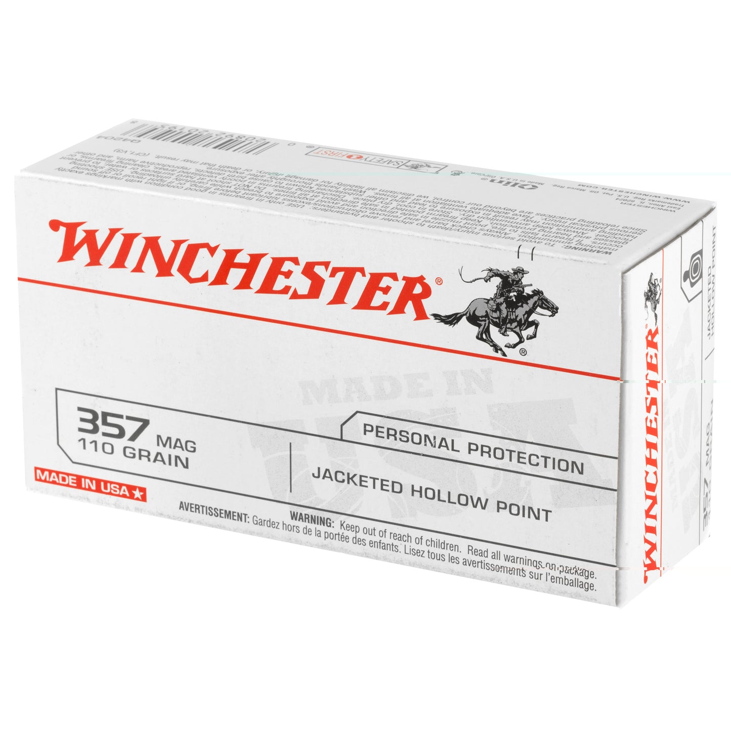 Win Usa 357mag 110jhp 50/500