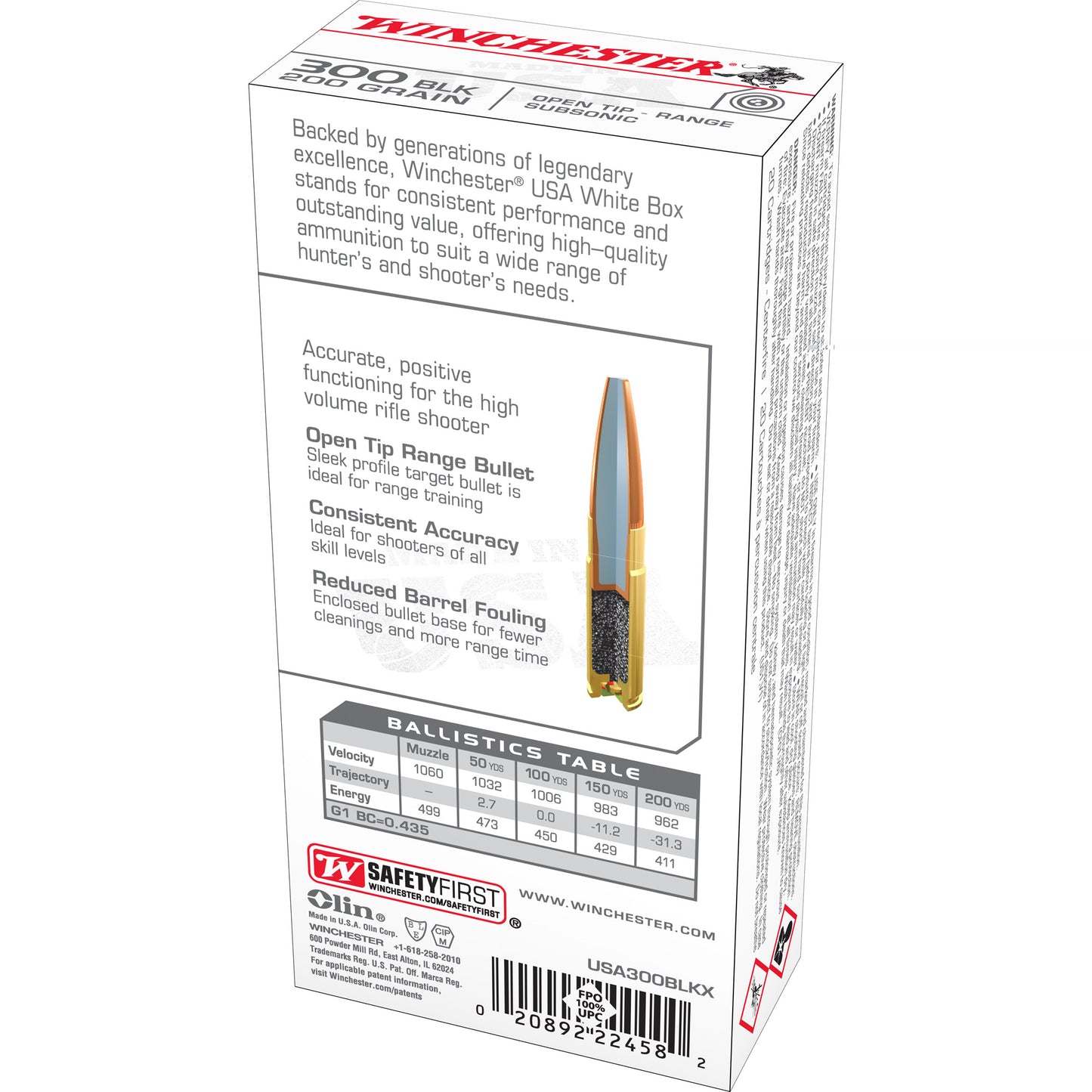 Win Usa 300blk 200gr Ot 20/200