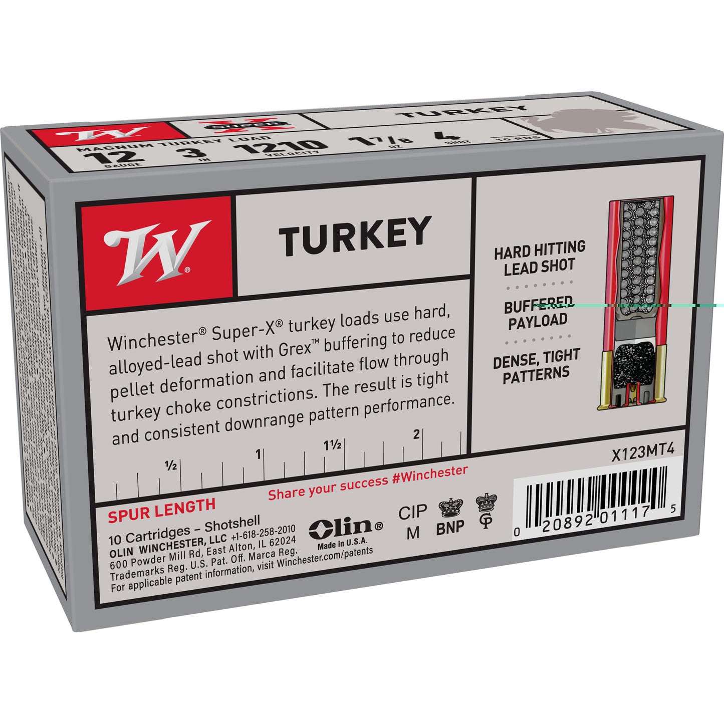 Win Sprx Trky 12ga 3" #4 10/100