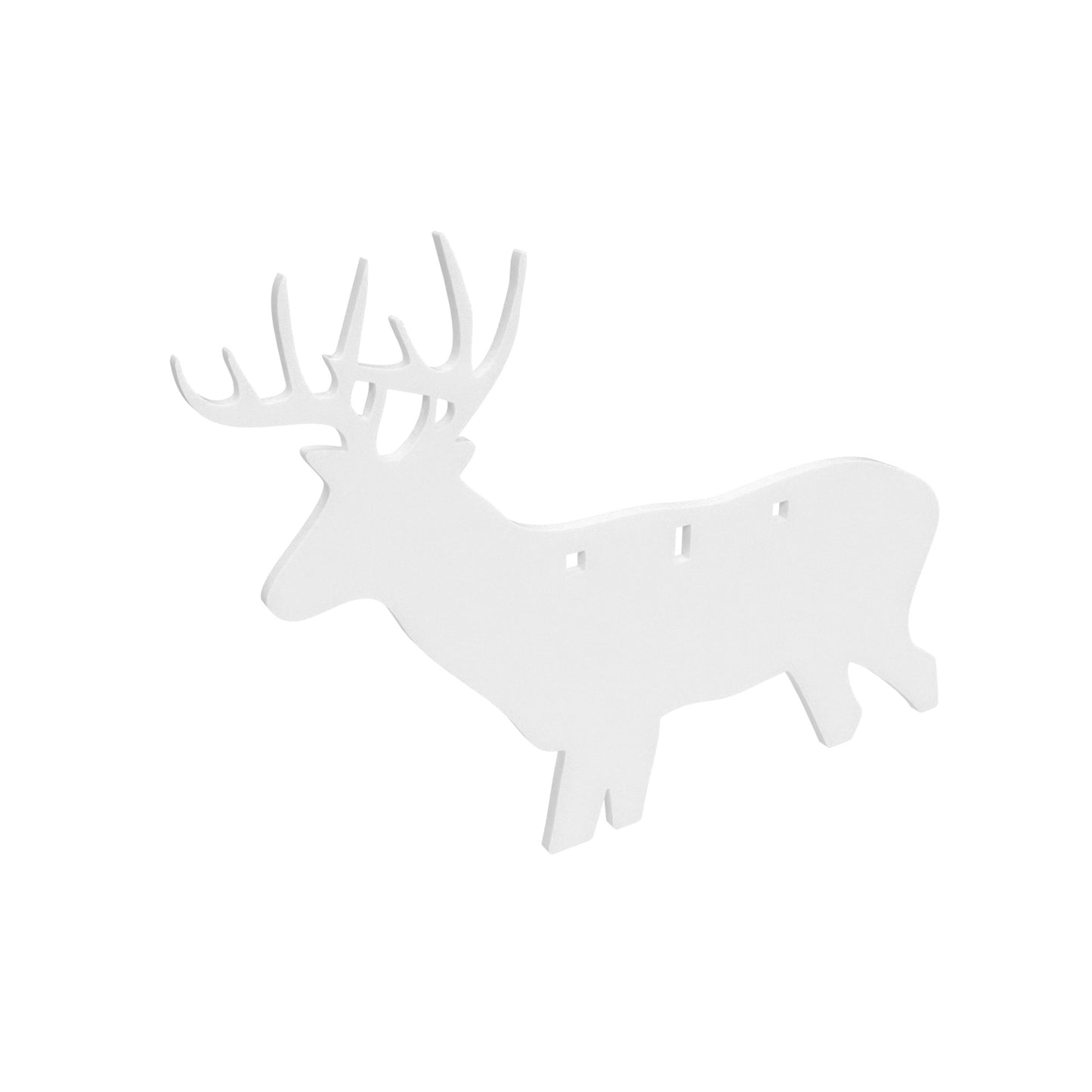 B/c Ar500 3/8" Silhouette Deer Wht
