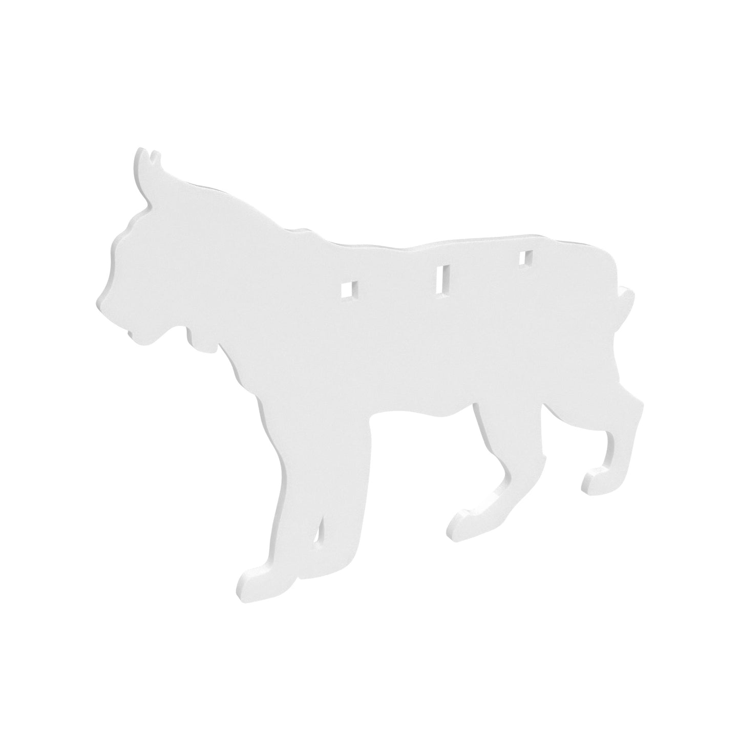 B/c Ar500 3/8" Silhouette Bobcat Wht