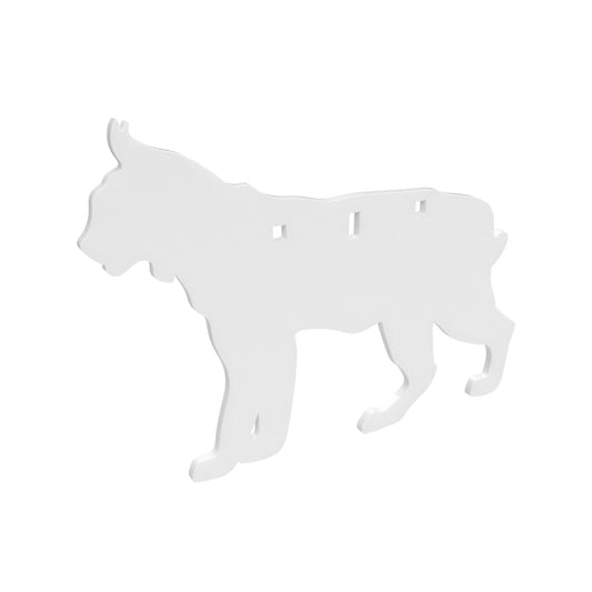 B/c Ar500 3/8" Silhouette Bobcat Wht