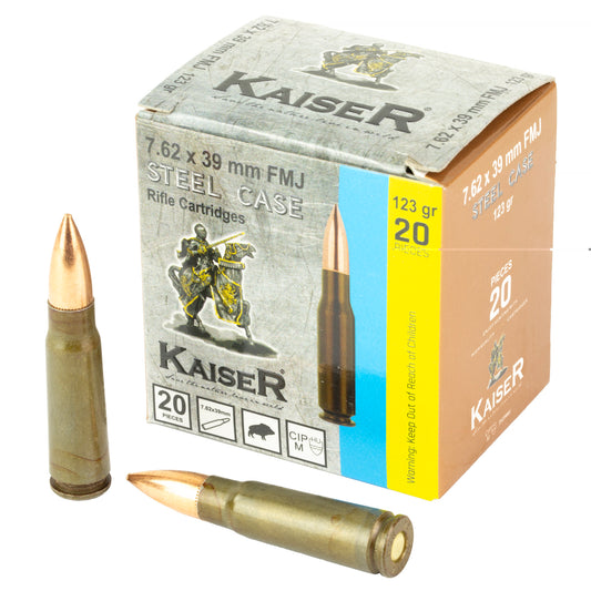 Kaiser 7.62x39 123gr Fmj 20/1000