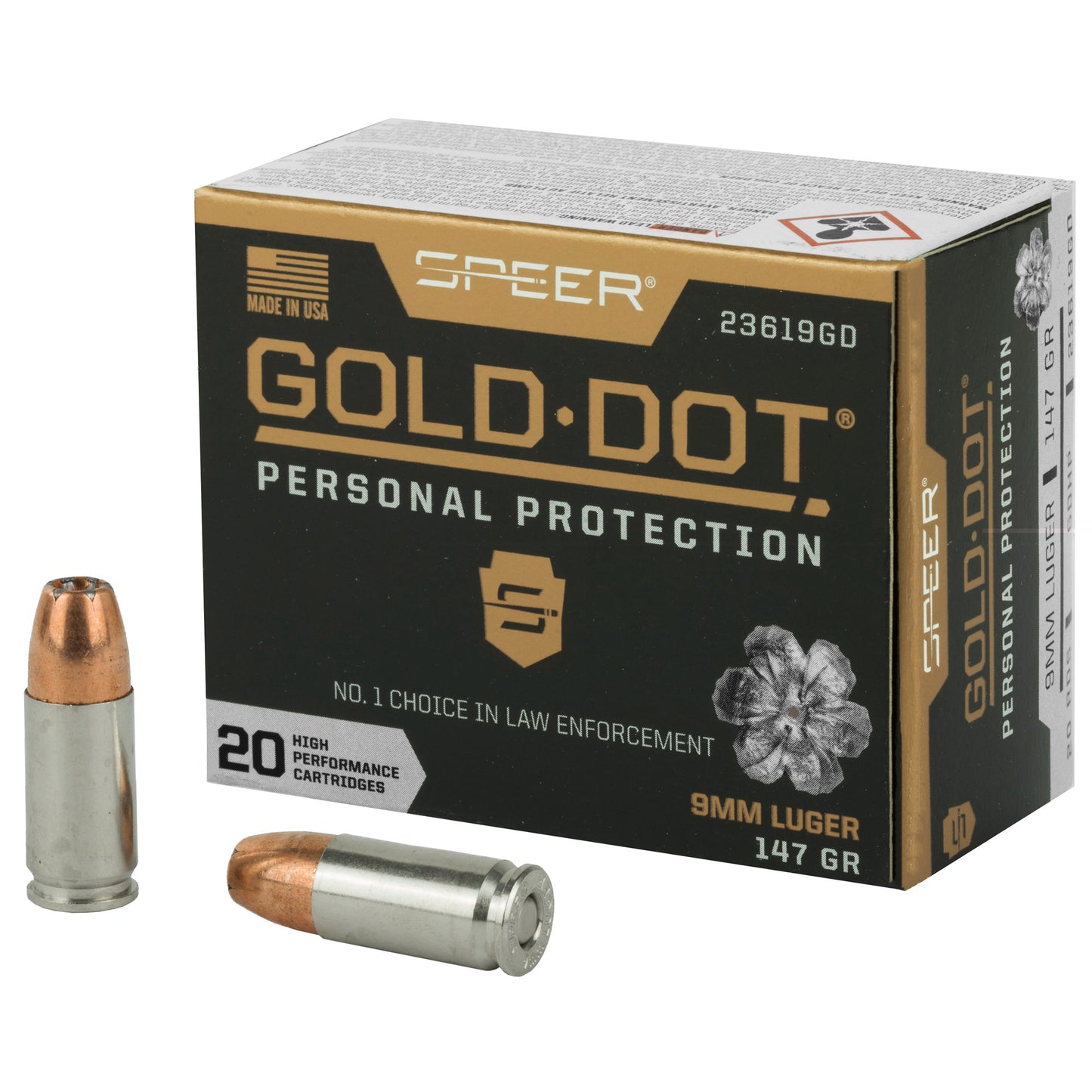 Spr Gold Dot 9mm 147gr Hp 20/200
