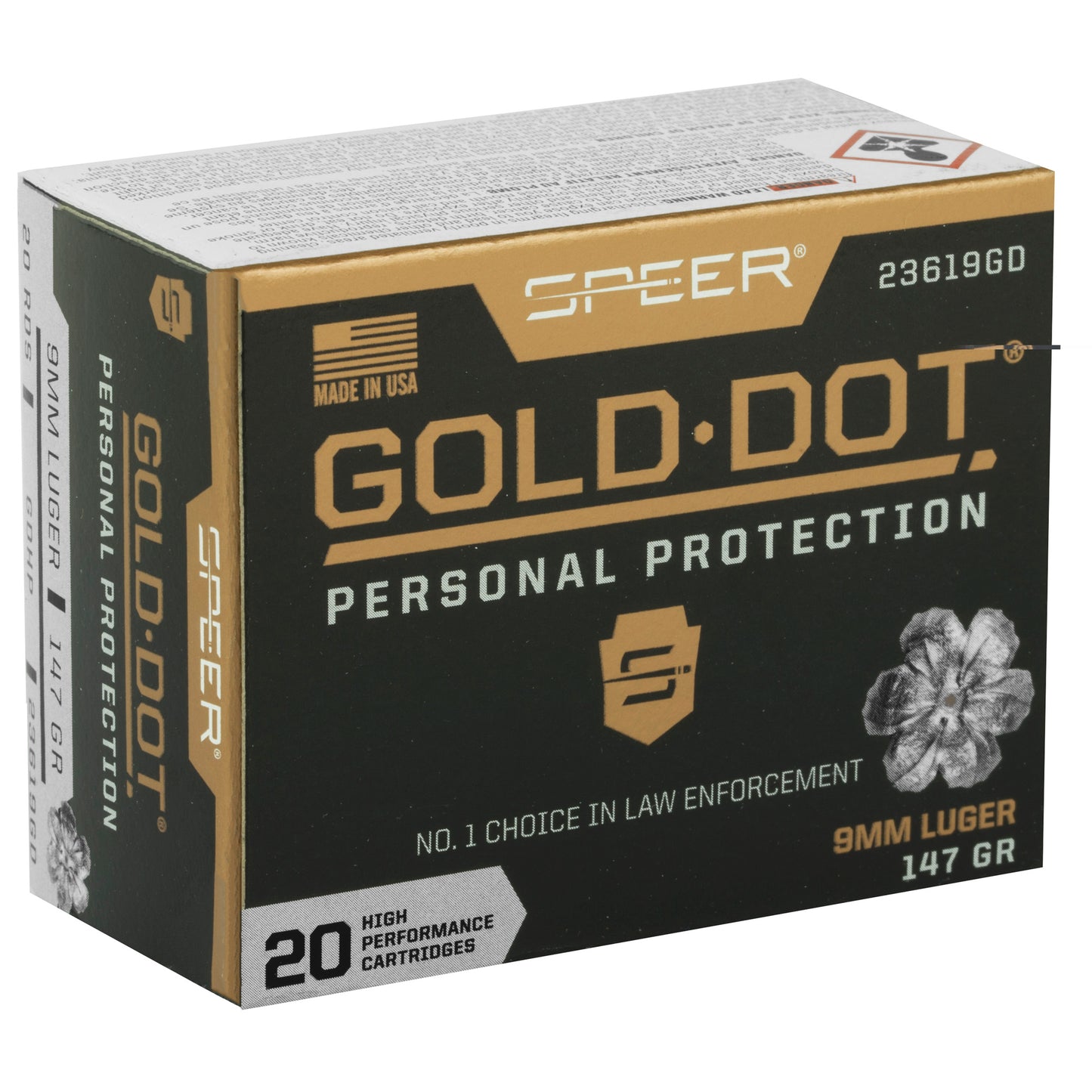 Spr Gold Dot 9mm 147gr Hp 20/200