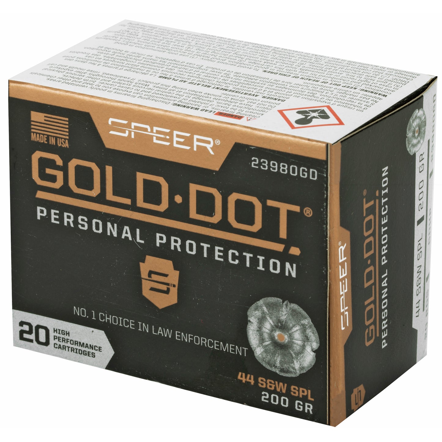 Spr Gold Dot 44spl 200gr Hp 20/200