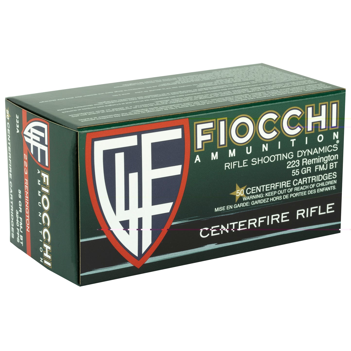 Fiocchi 223rem 55gr Fmjbt 50/1000