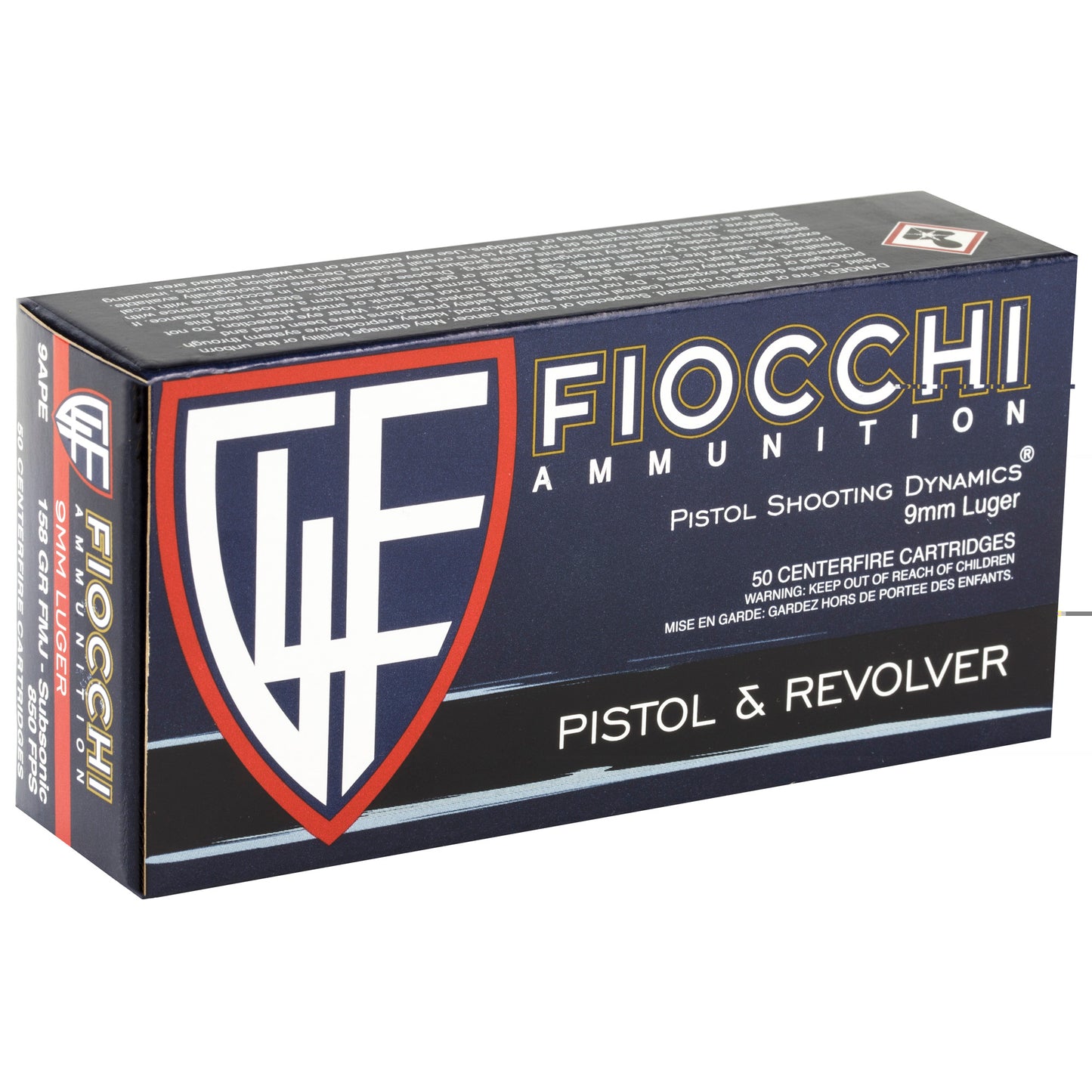 Fiocchi 9mm 158gr Fmj 50/1000