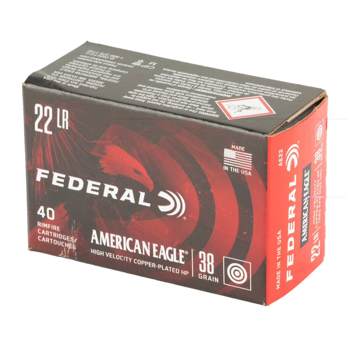 Fed Am Eagle 22lr Hv Hp 40/4000