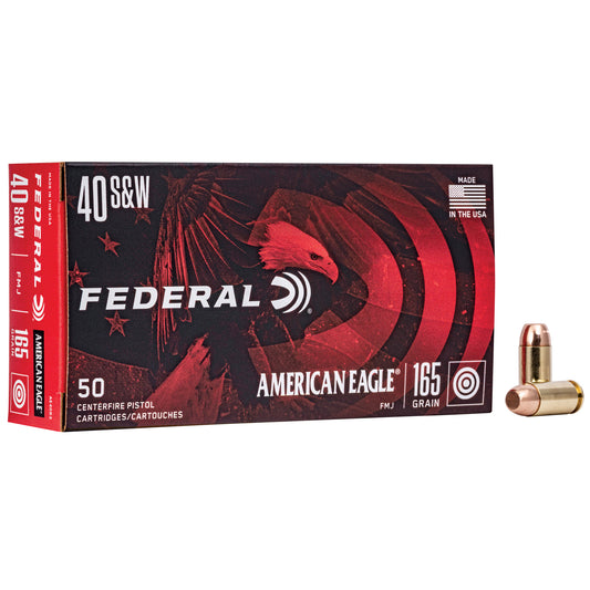 Fed Am Eagle 40s&w Fmj 50/1000