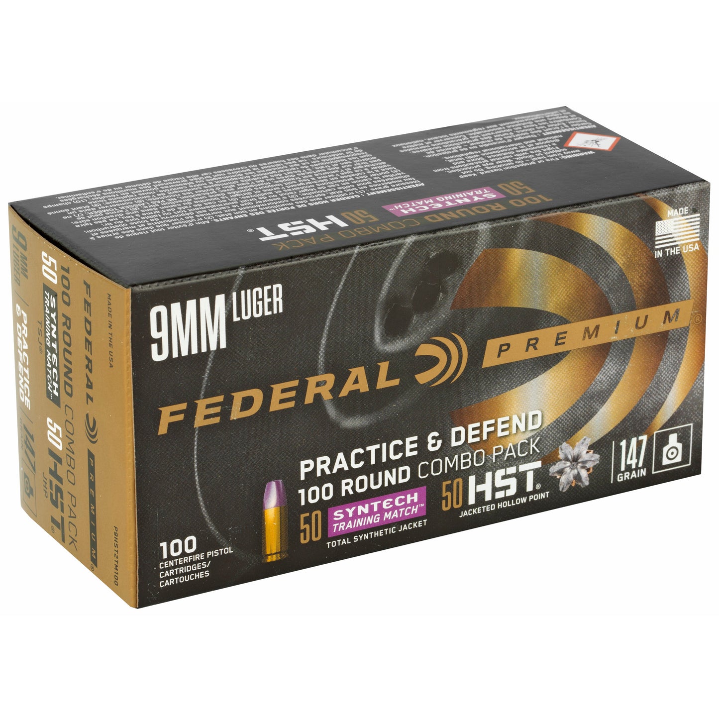 Fed Prctc &dfnd 9mm Hst/syn 147gr