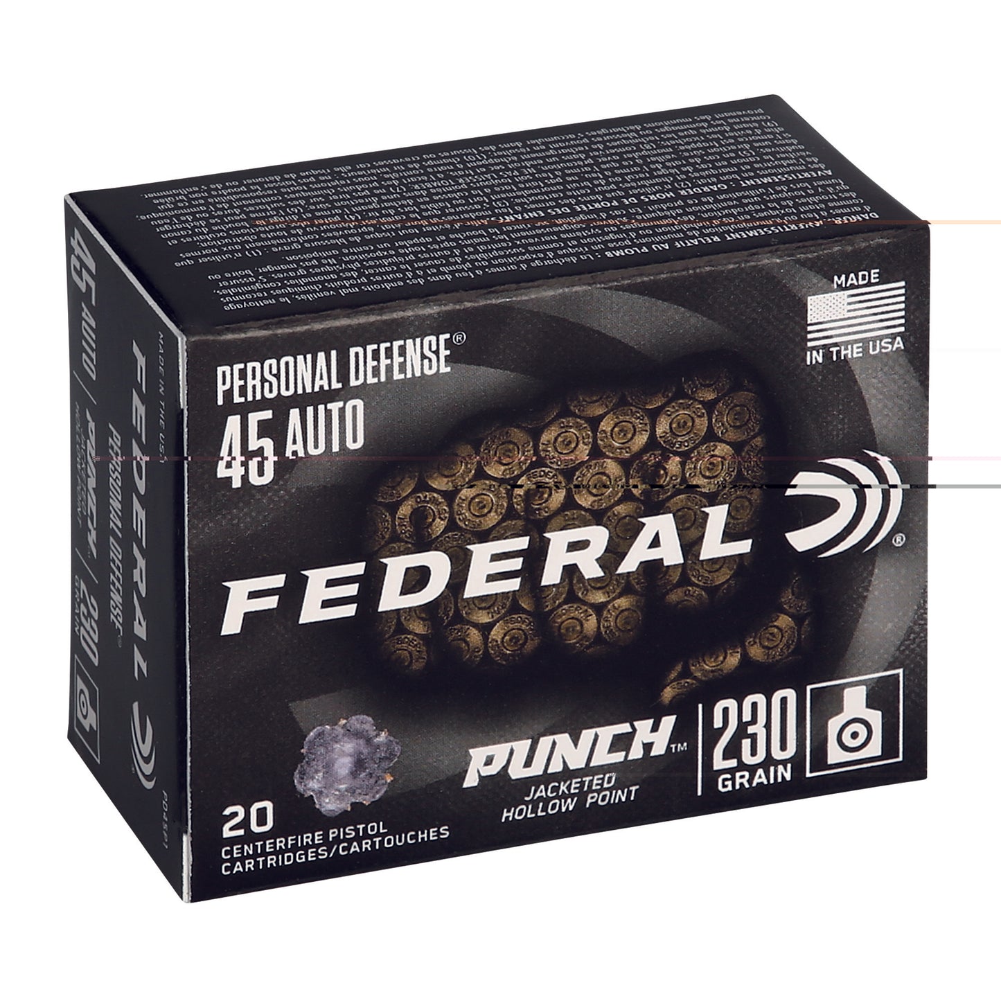Fed Punch 45acp 230gr Jhp 20/200
