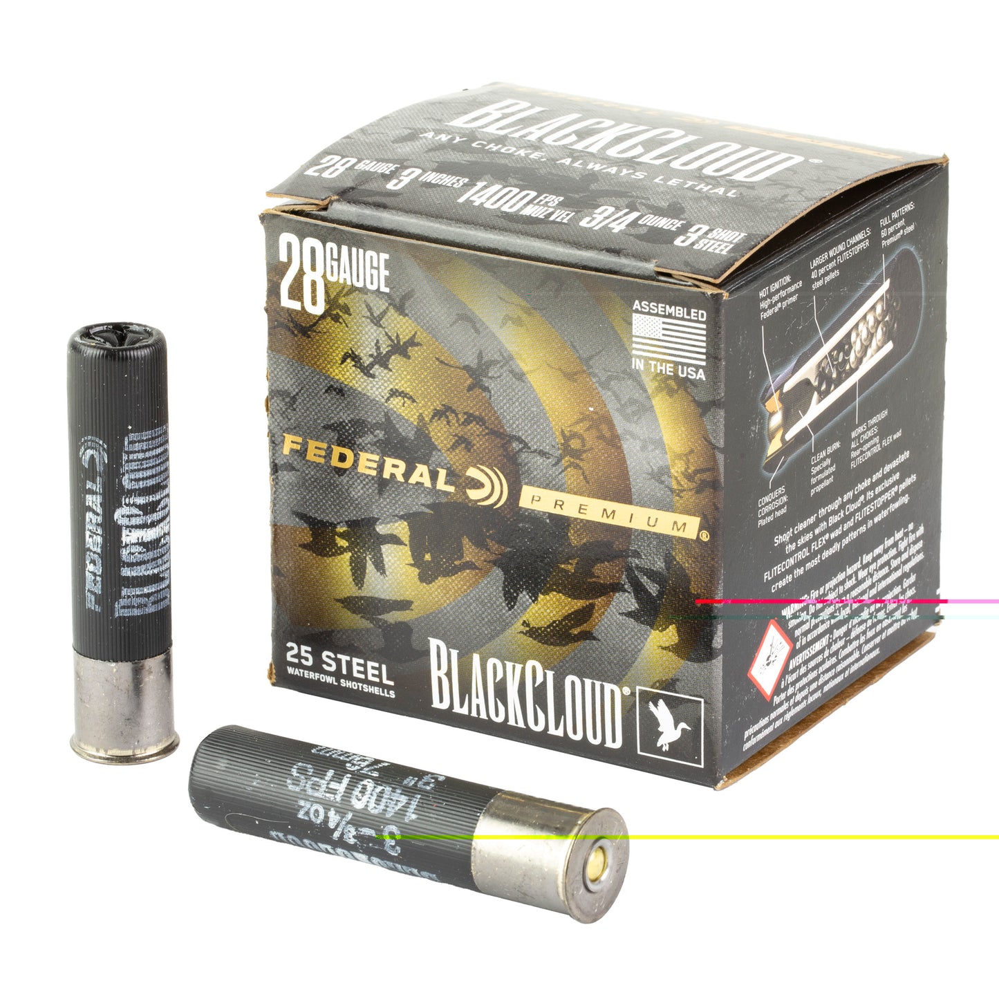 Fed Blk Cloud 28ga 3" #3 25/250