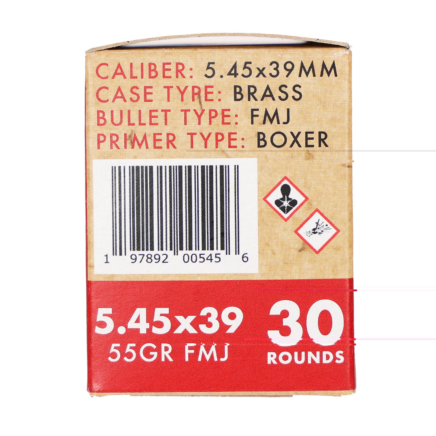 Go 5.45x39mm 55gr Fmj Brass 30/1350