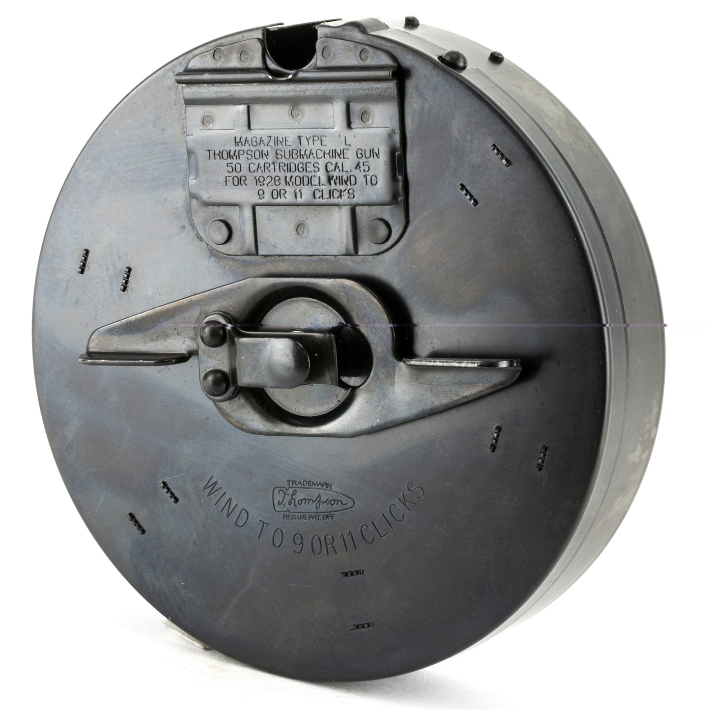 Mag Auto Ord 50rd Drum 45acp Bl