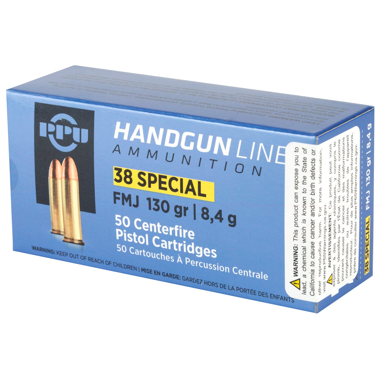 Ppu 38spl Fmj 130gr 50/500