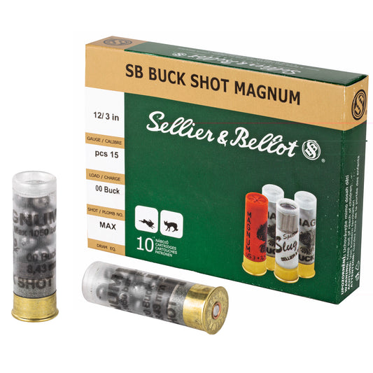 S&b 12ga 3" 00 15pel 10/250