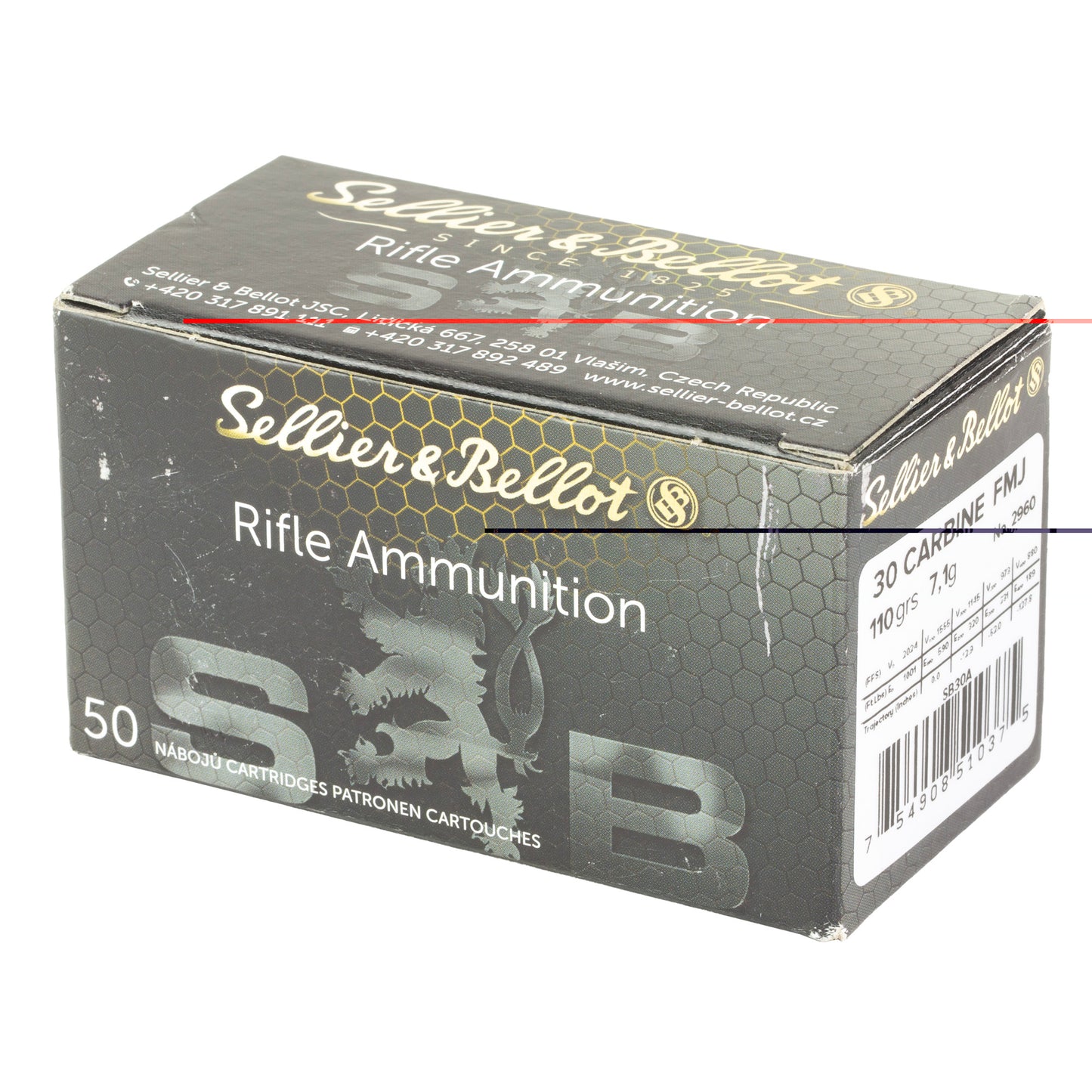 S&b 30carbine 110gr Fmj 50/1000