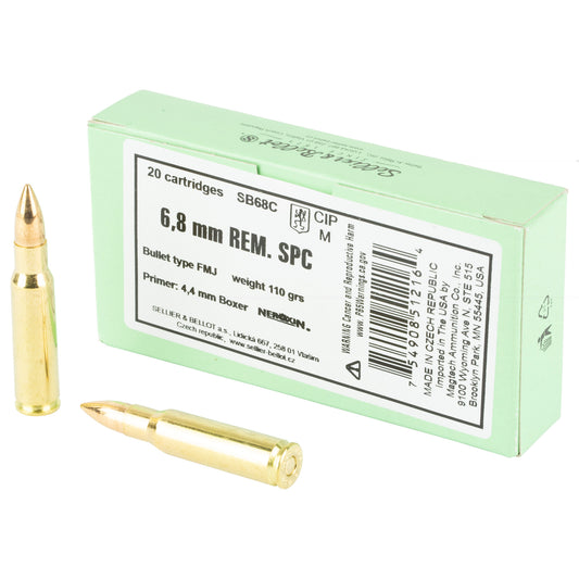 S&b 6.8spc 110gr Fmj 20/1000