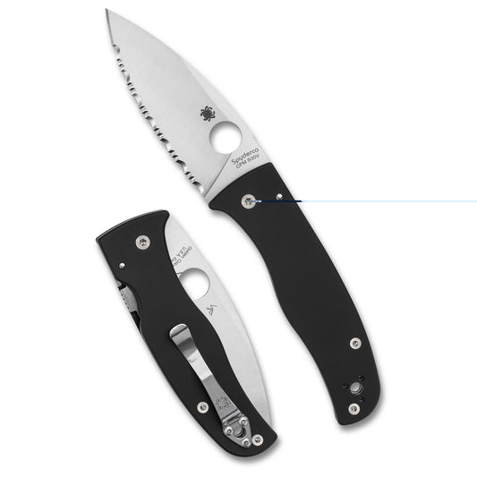 Spyderco Bodacious Blk/slv S30v Srtd