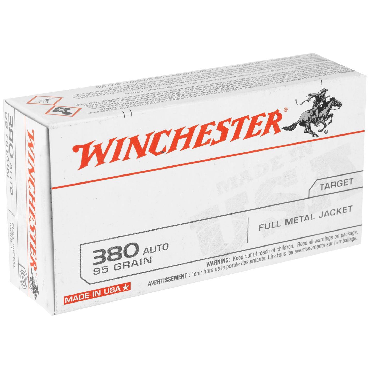 Win Usa 380acp 95gr Fmj 50/500