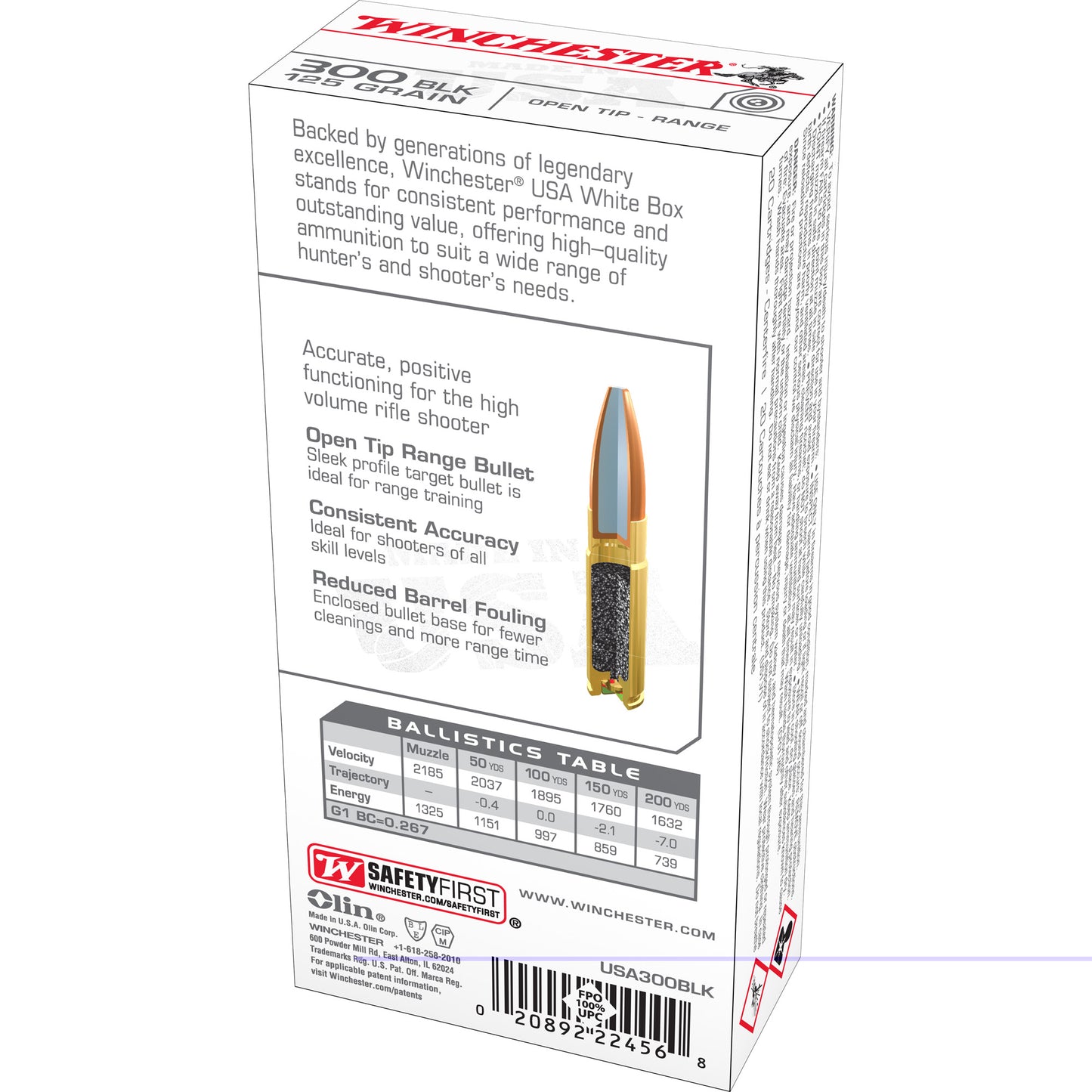 Win Usa 300blk 125gr Ot 20/200