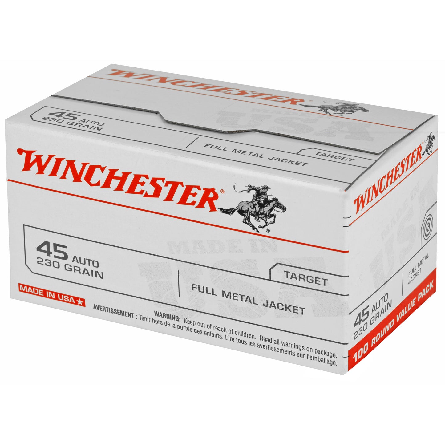 Win Usa 45acp 230gr Fmj 100/500