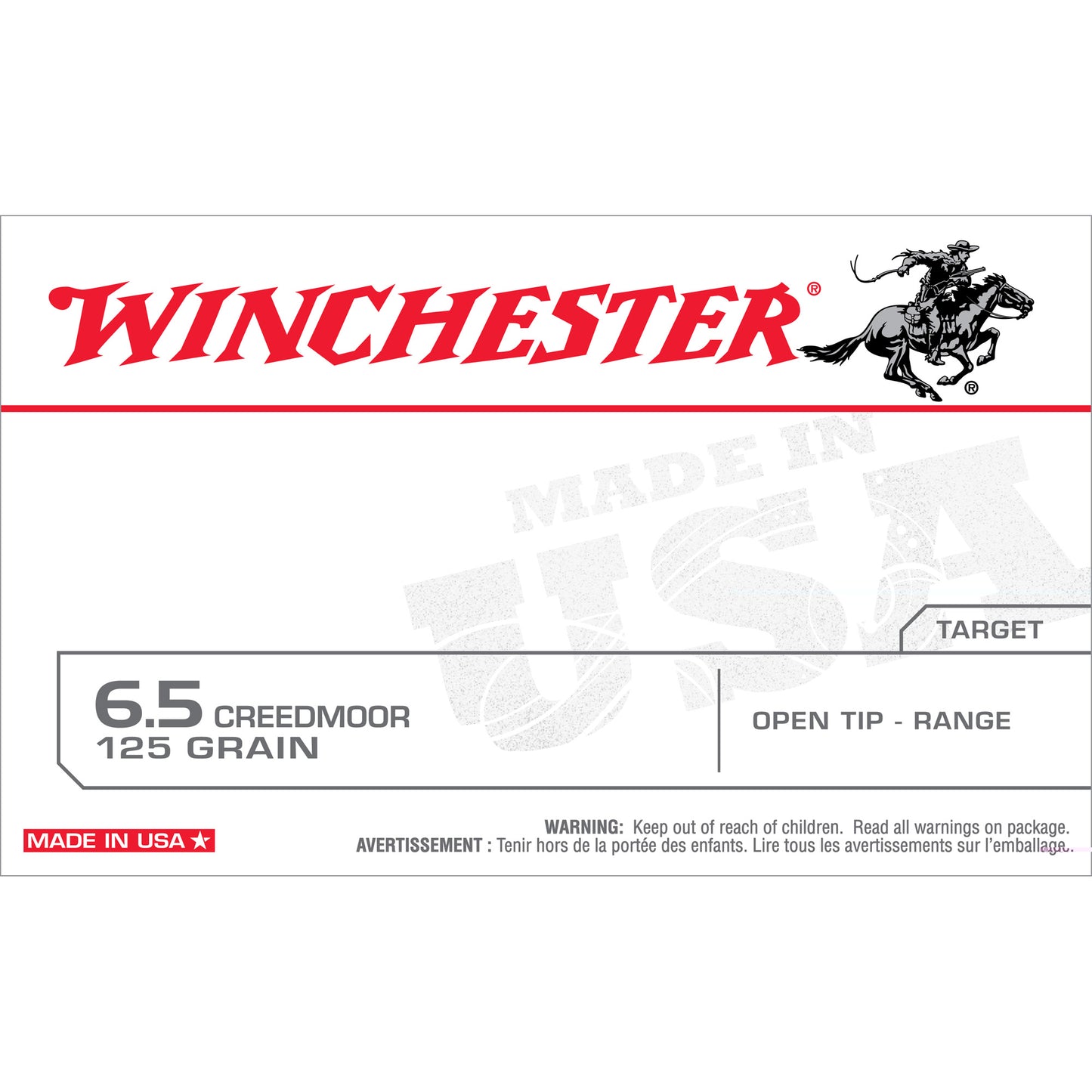 Win Usa 6.5creed 125gr Jhp 20/200