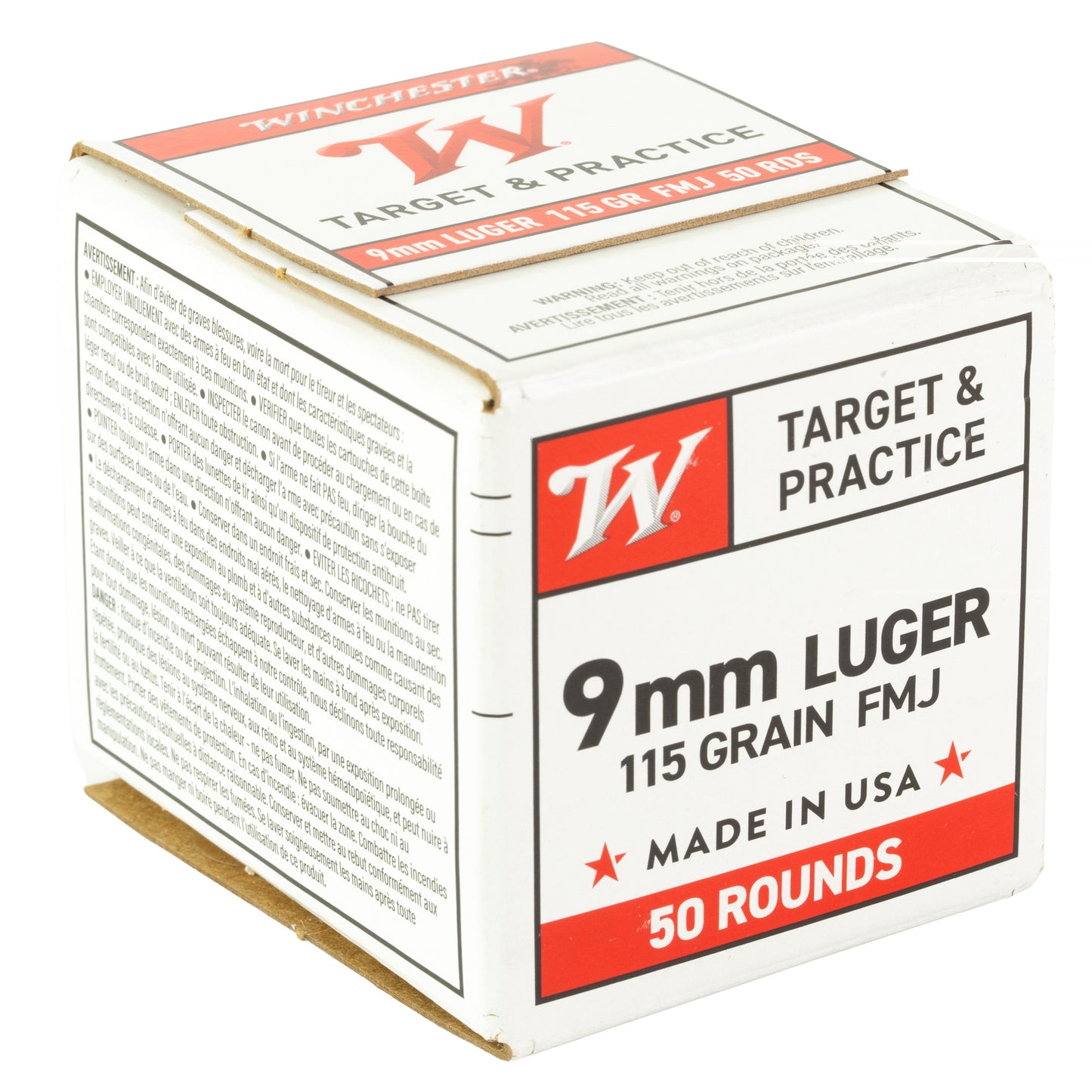Win Usa 9mm Luger 115gr Fmj 50/1000